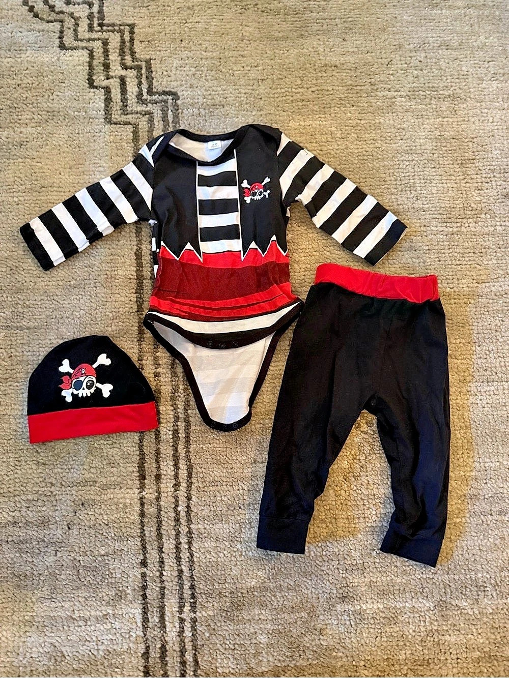 Baby Pirate Striped Matching Set 12-18 Months